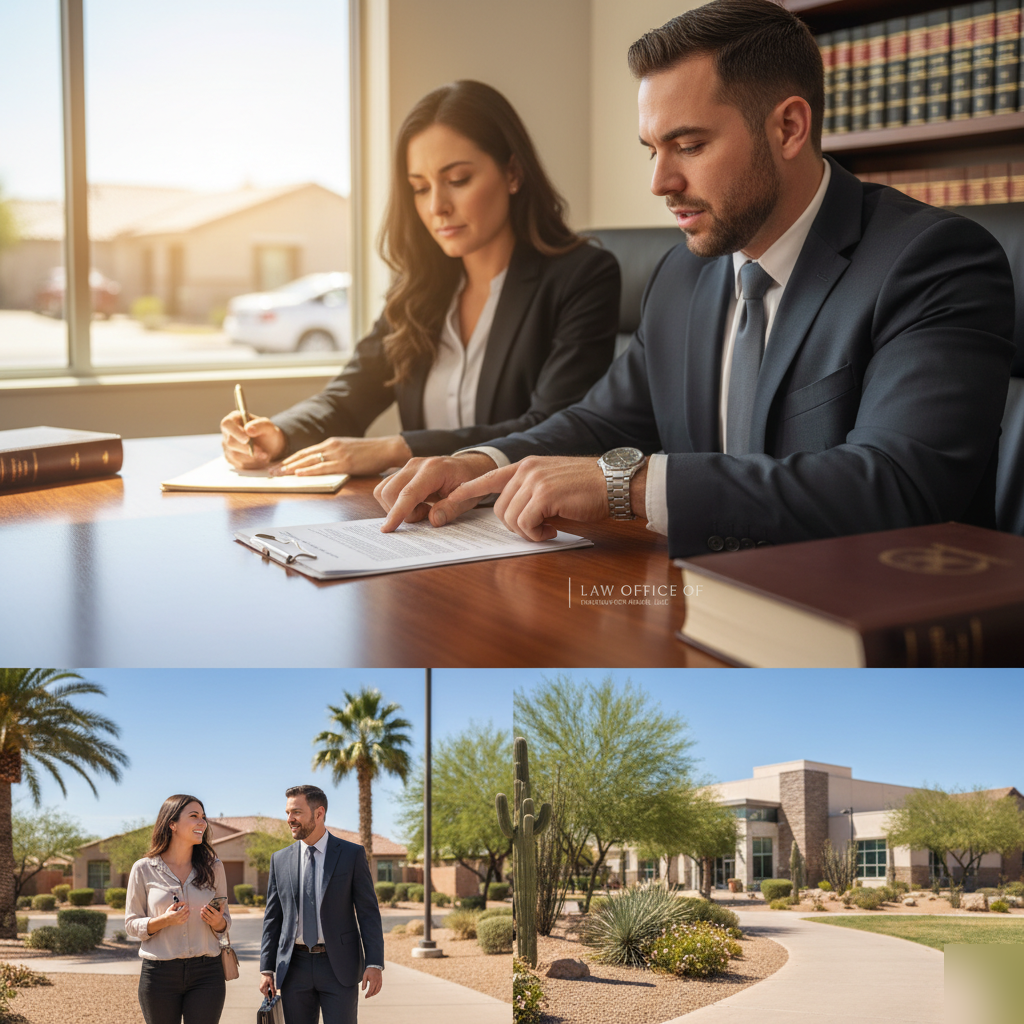 WHO or WHAT is the primary subject? A person (client) consulting with a lawyer.
What does Drug Crime Lawyer physically look