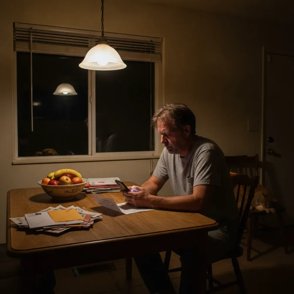 first-24-hours-arrest-weapons-charge-mesa-home Person reviewing arrest paperwork at home after Mesa weapons charge arrest